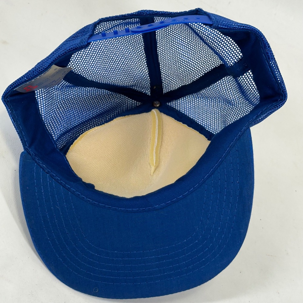 Vintage San Sun Expressway Nationwide Trucker Hat Blue White Snapback Mesh Cap - Picture 7 of 8